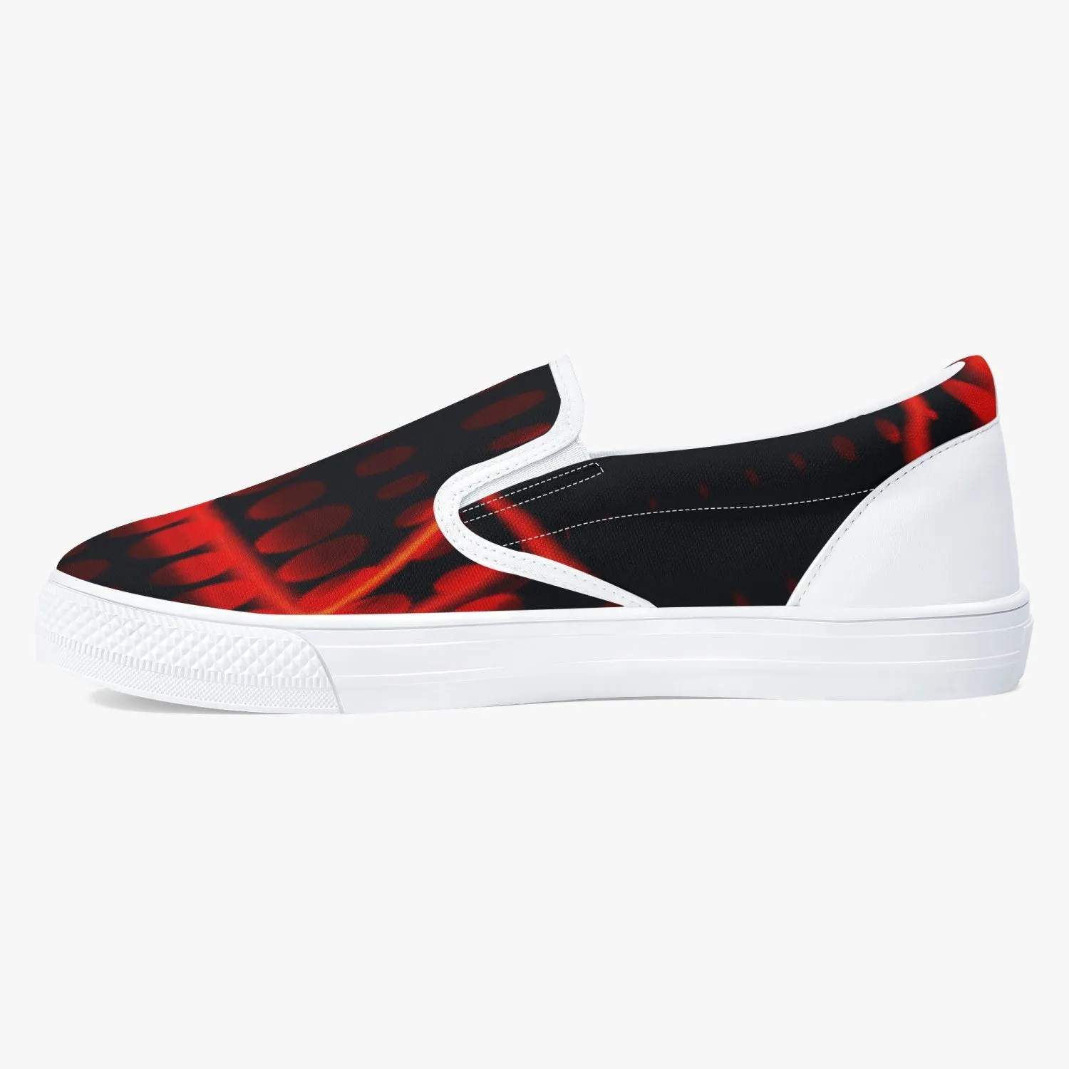 Officially Sexy Orange Laser Classic Slip-On Shoes - White/Black