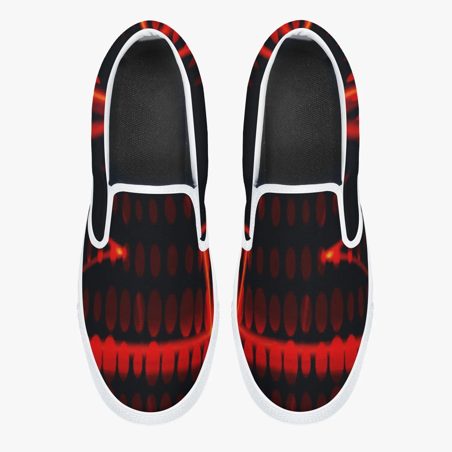 Officially Sexy Orange Laser Classic Slip-On Shoes - White/Black