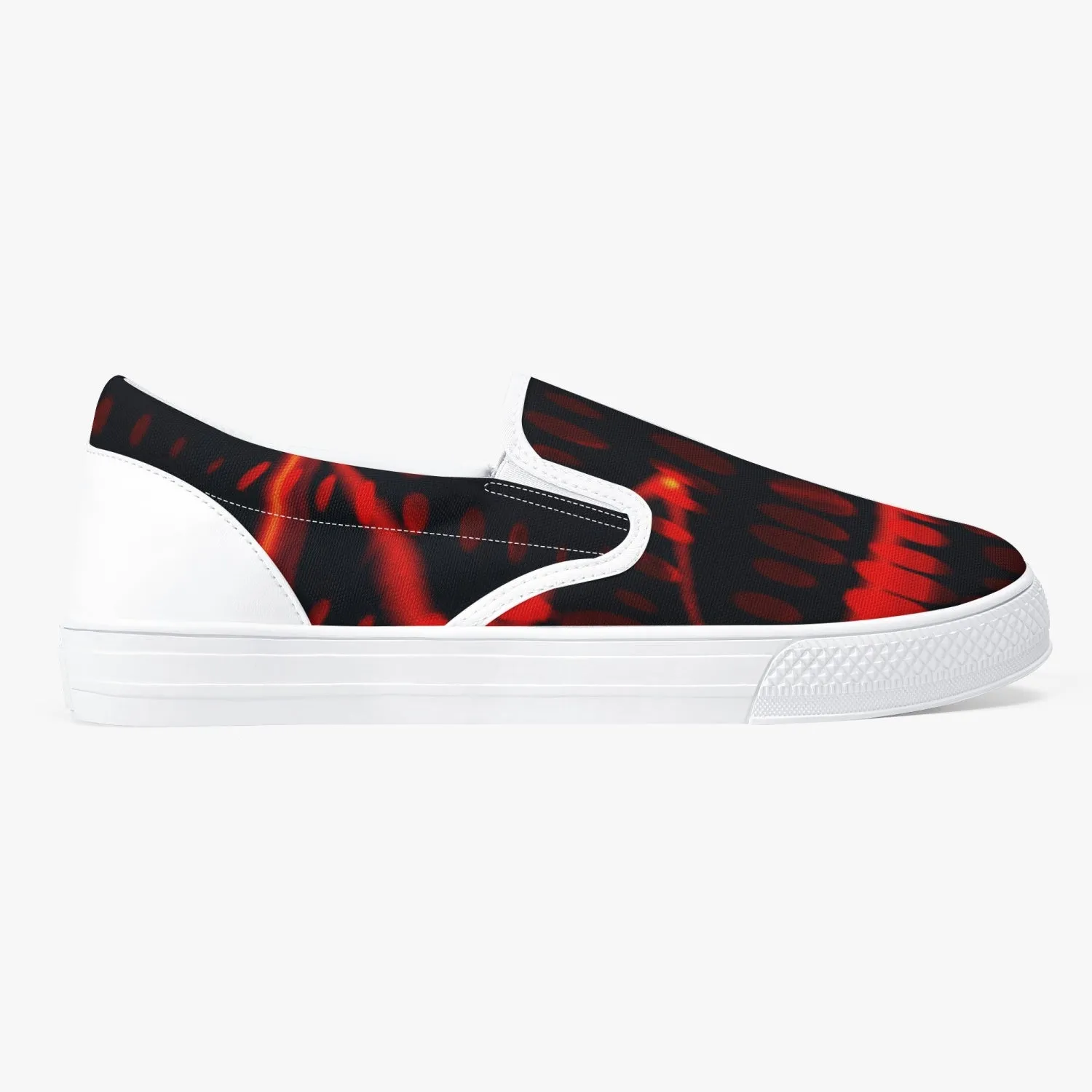 Officially Sexy Orange Laser Classic Slip-On Shoes - White/Black
