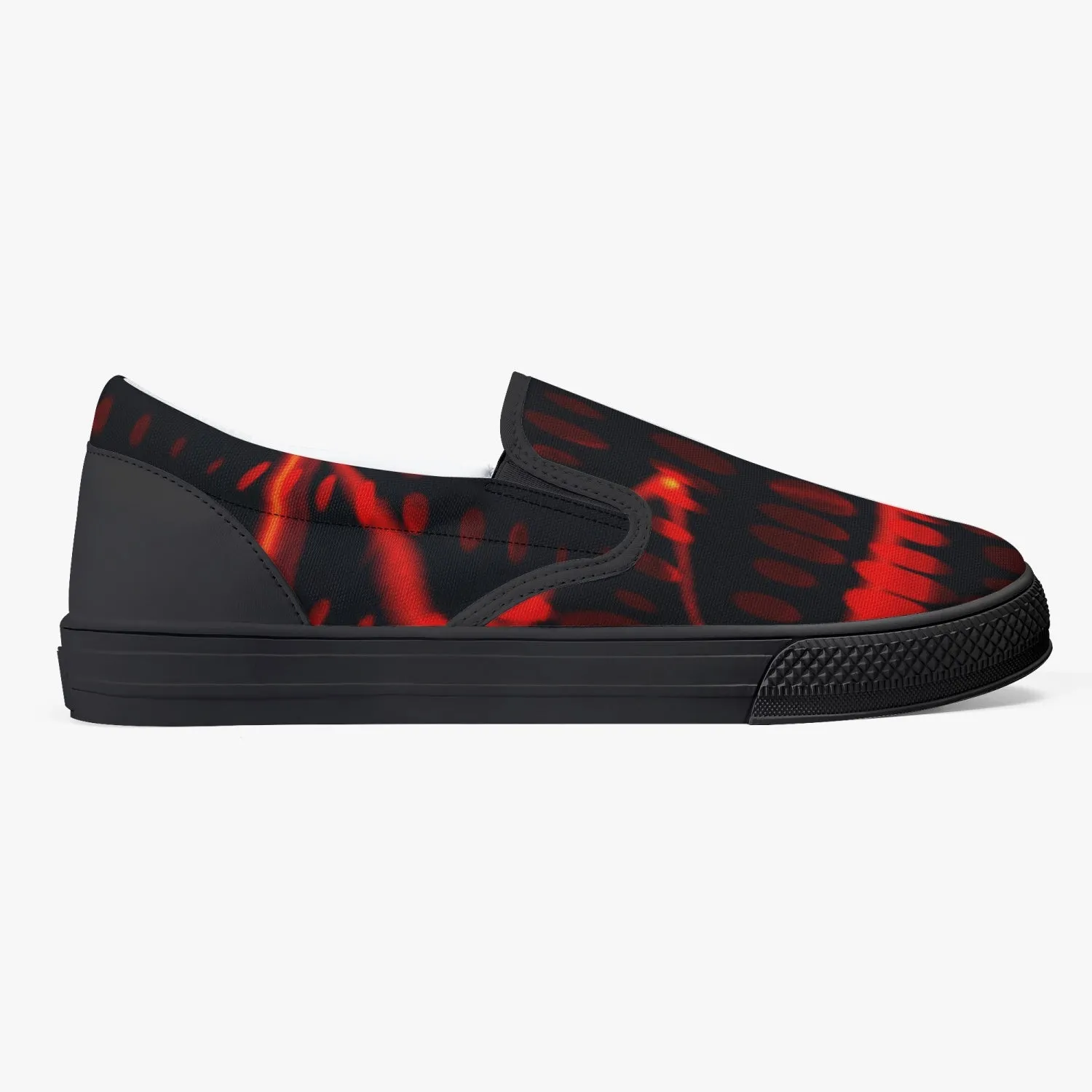 Officially Sexy Orange Laser Classic Slip-On Shoes - White/Black