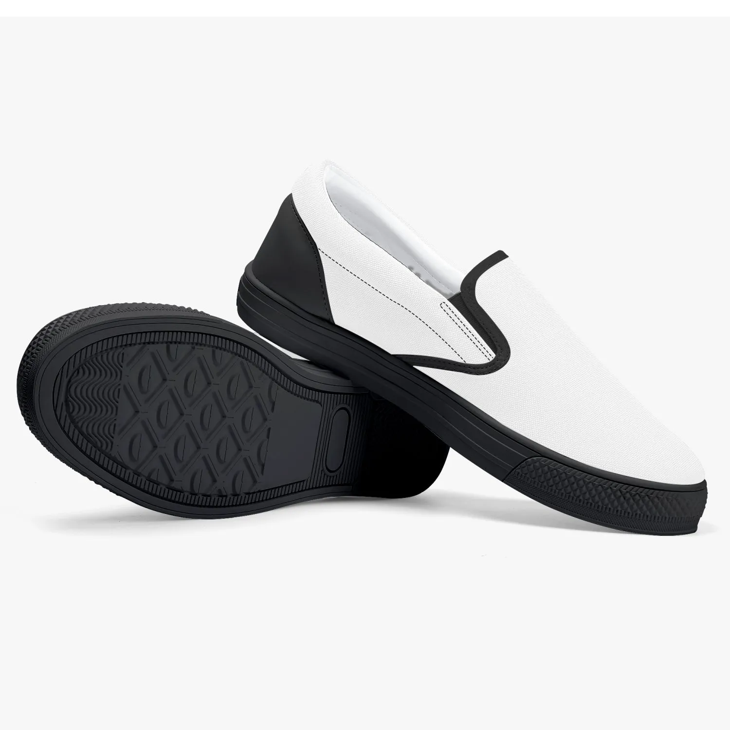 Officially Sexy Orange Laser Classic Slip-On Shoes - White/Black