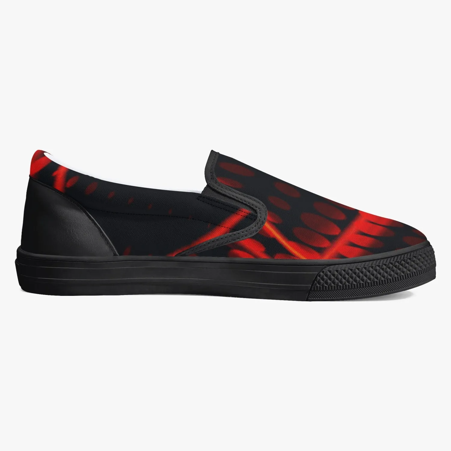 Officially Sexy Orange Laser Classic Slip-On Shoes - White/Black