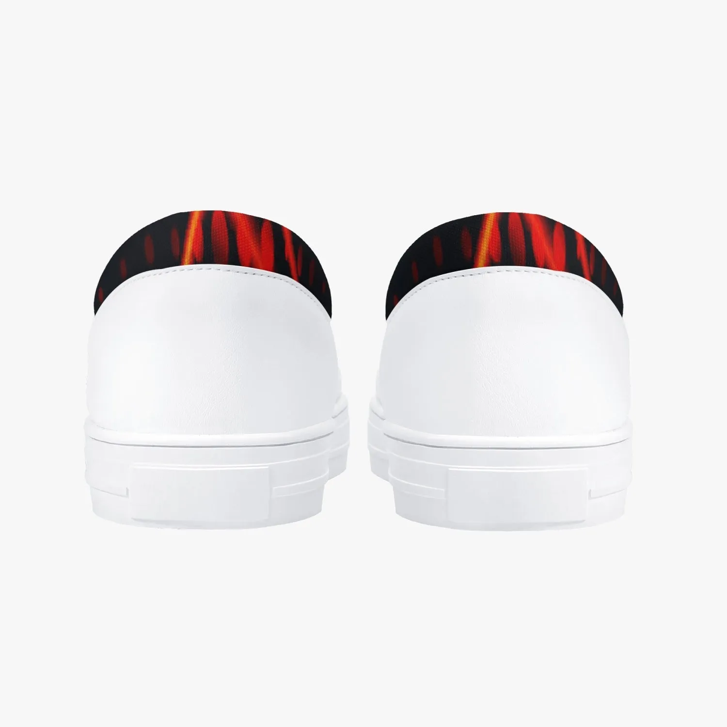 Officially Sexy Orange Laser Classic Slip-On Shoes - White/Black
