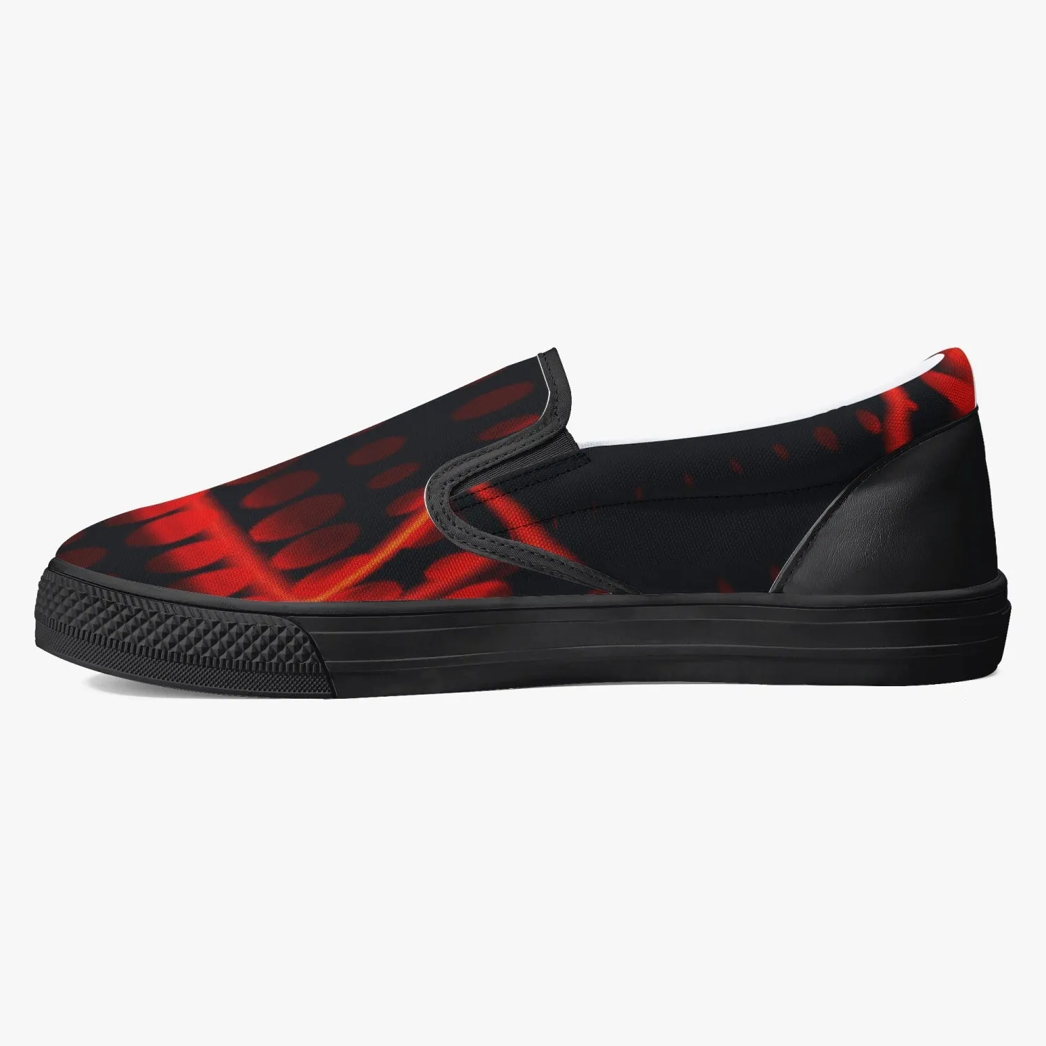 Officially Sexy Orange Laser Classic Slip-On Shoes - White/Black
