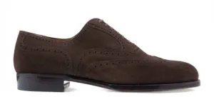 OXFORD  FULL BROGUE WITH WING CAP IN SUEDE LEATHER HAND.WELTED GOODYEAR
