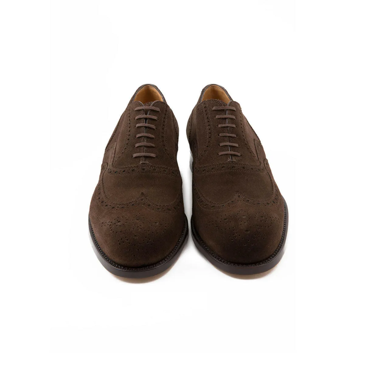 OXFORD  FULL BROGUE WITH WING CAP IN SUEDE LEATHER HAND.WELTED GOODYEAR