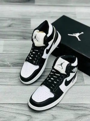 Panda Black & White Air High-Top Sneakers – Timeless Streetwear