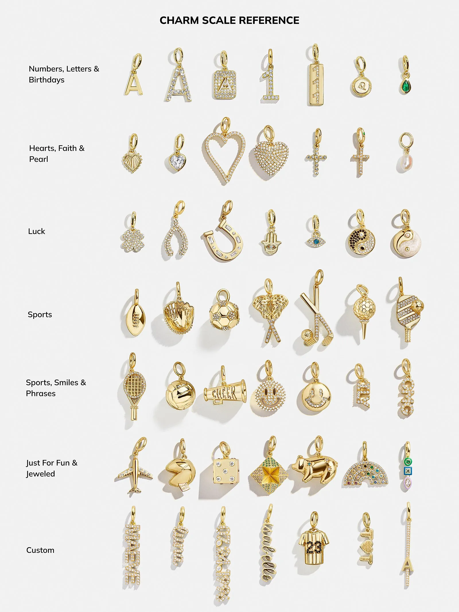Pavé Initial Cluster Charm - V