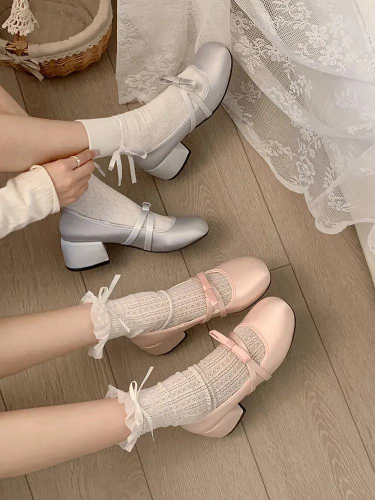 Pink Mary Jane Women's Summer Ballerina Flats