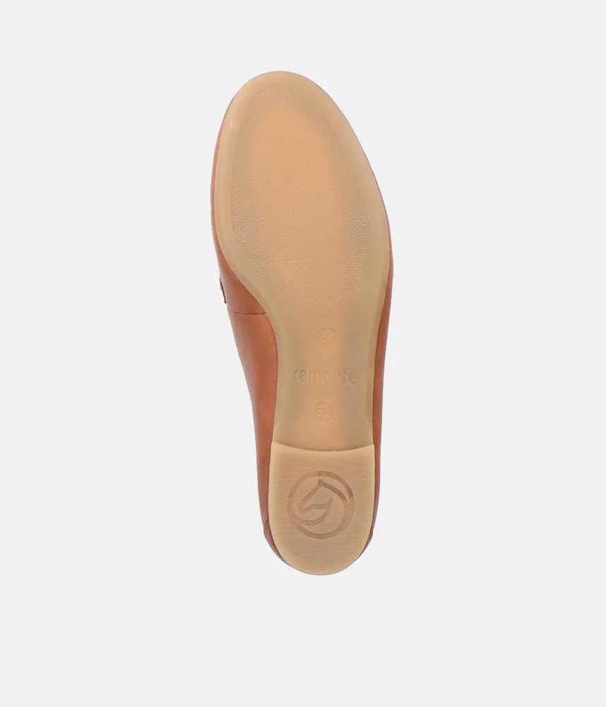 Remonte Stylish Brown Leather Slip On Shoe