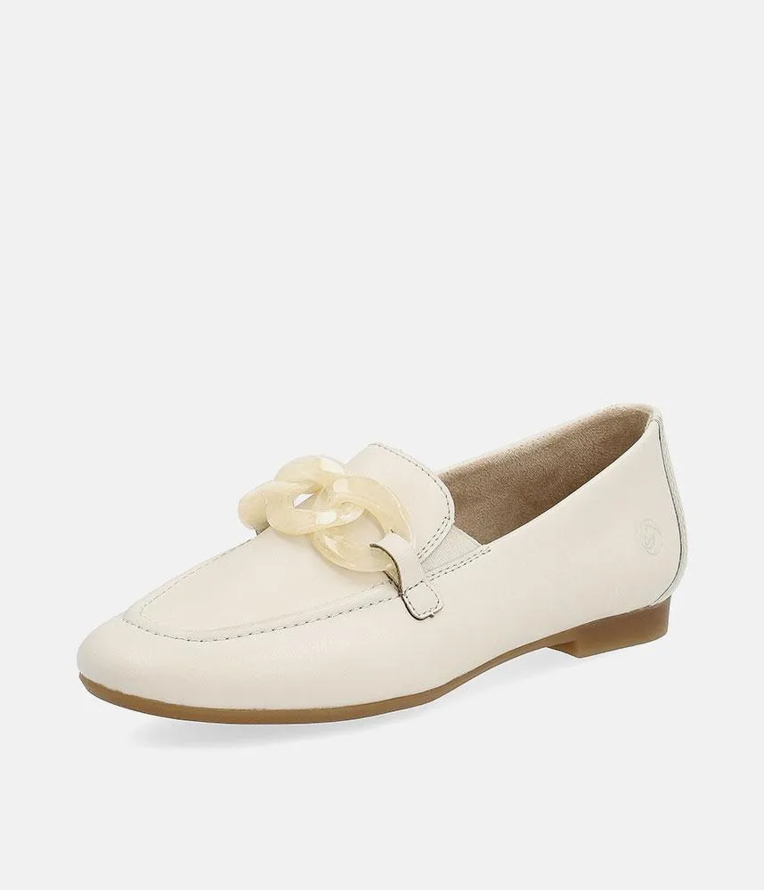 Remonte Stylish White Leather Slip On Shoe