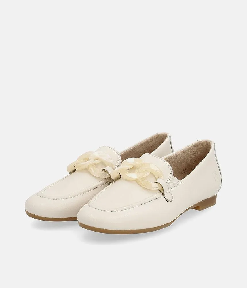 Remonte Stylish White Leather Slip On Shoe