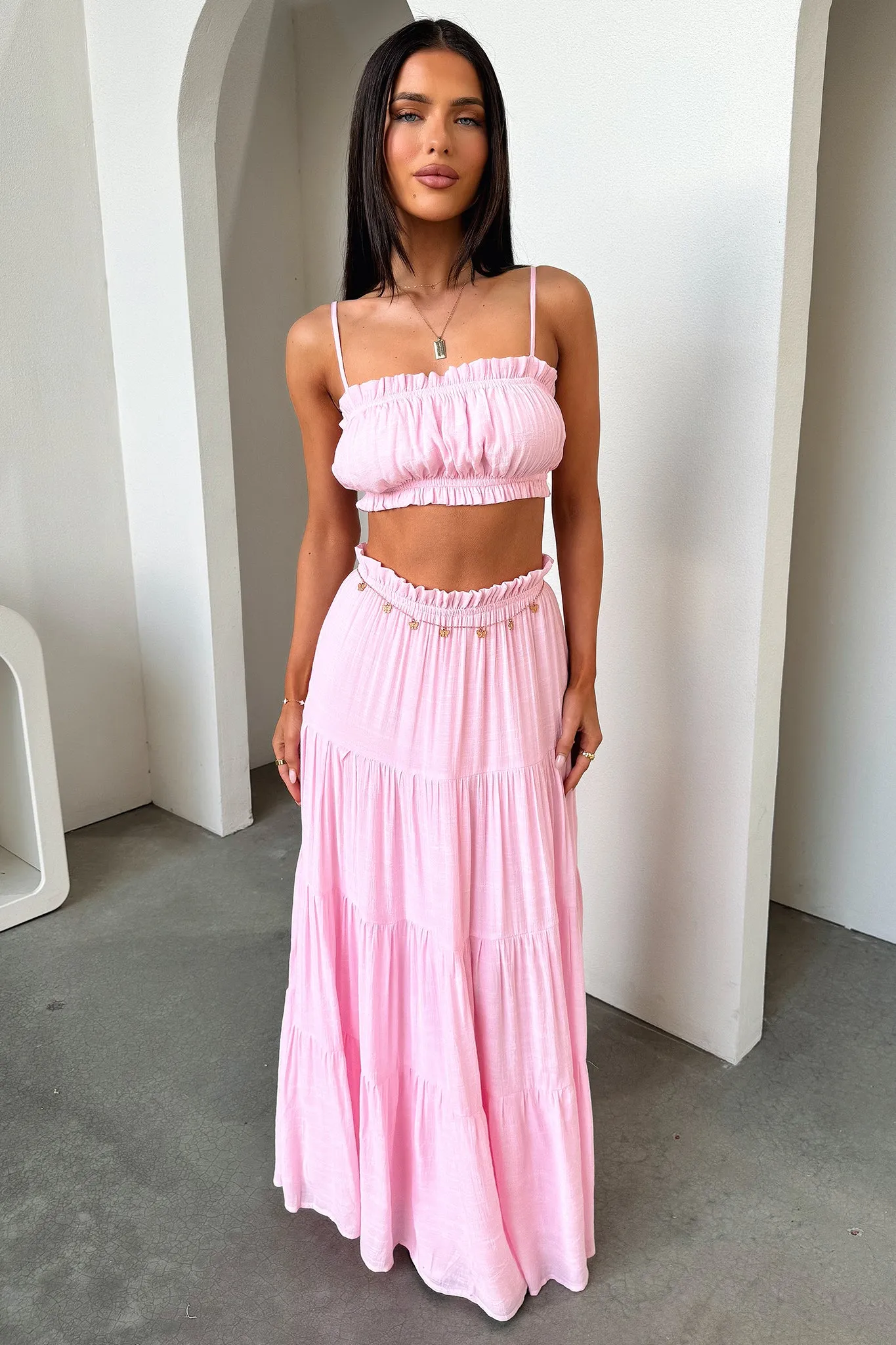 Selina Crop - Baby Pink