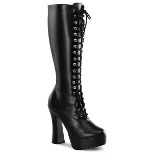 Sexy Electra Knee High Boots Black PU