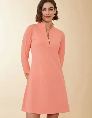 Spartina Nora Half-Zip Dress Coral