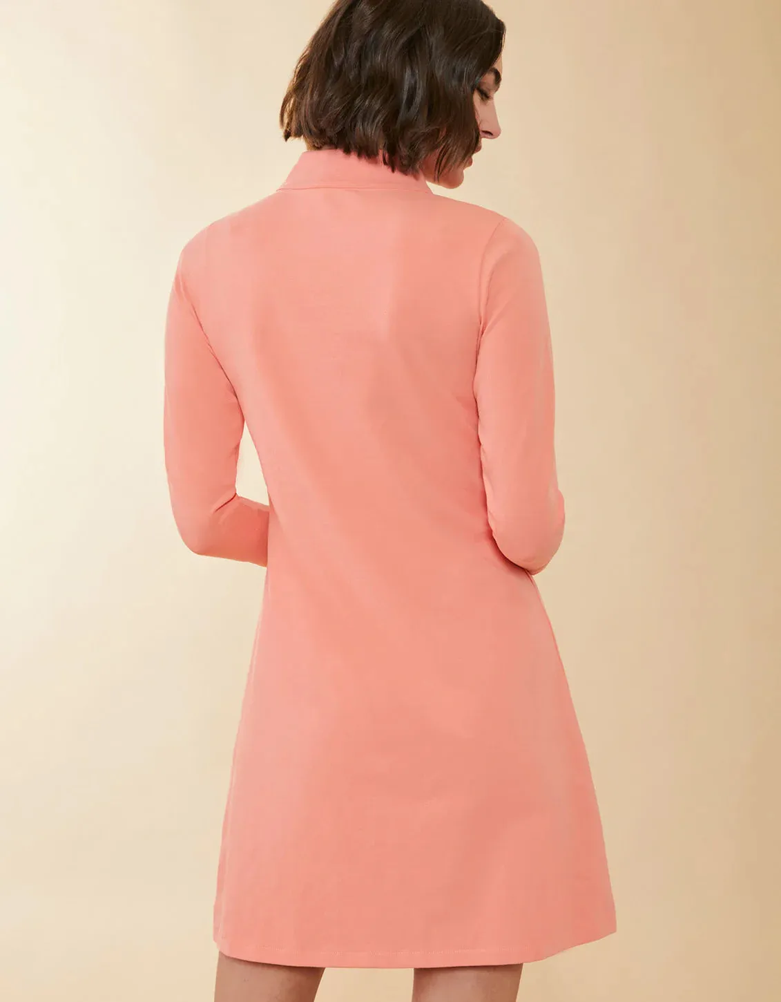 Spartina Nora Half-Zip Dress Coral