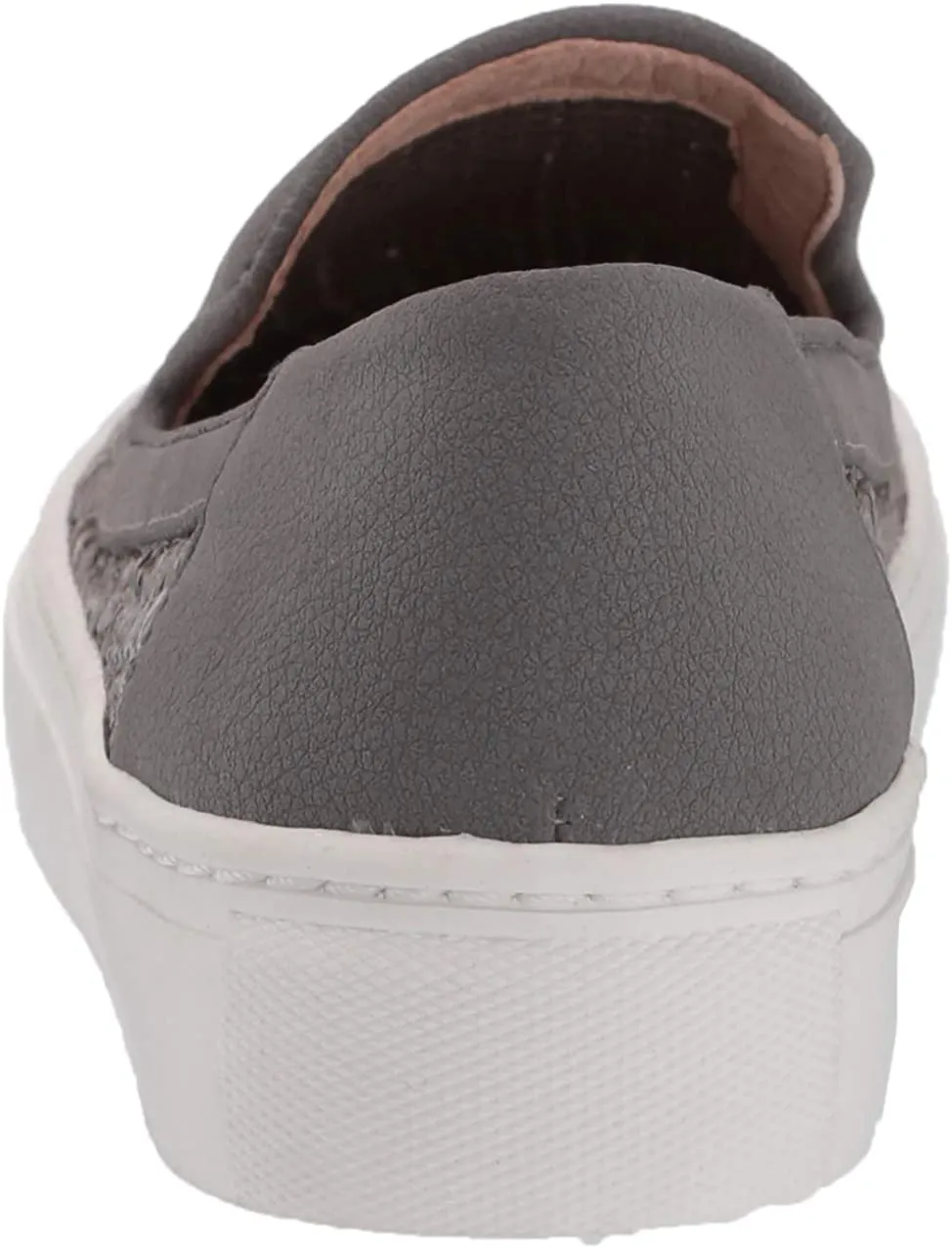 Steve Madden Kicks Raffia Slip On Sneakers GREY MULTI White Platform Loafers