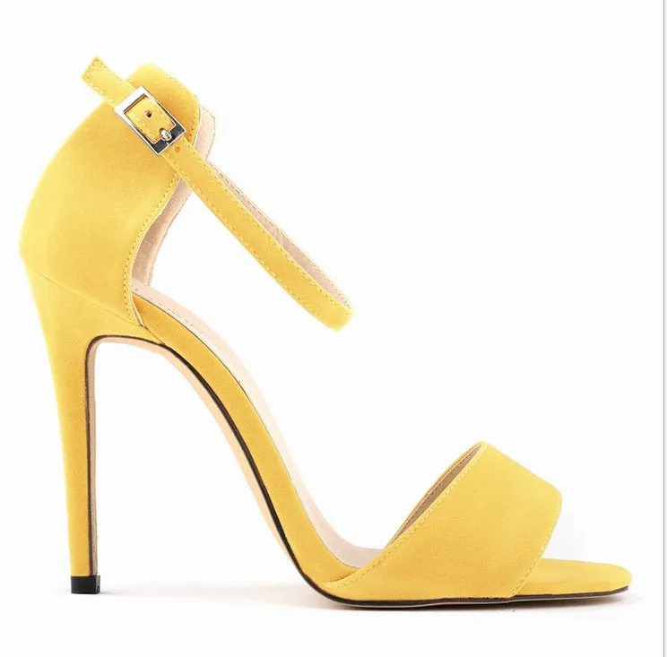 Summer Open-Toe Minimalist Fish Mouth Design OL High Heels Sandals