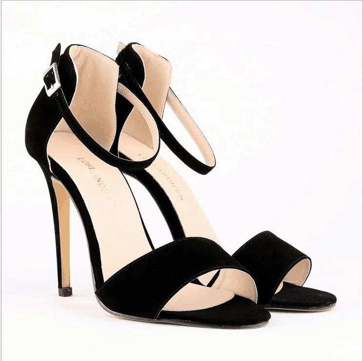 Summer Open-Toe Minimalist Fish Mouth Design OL High Heels Sandals