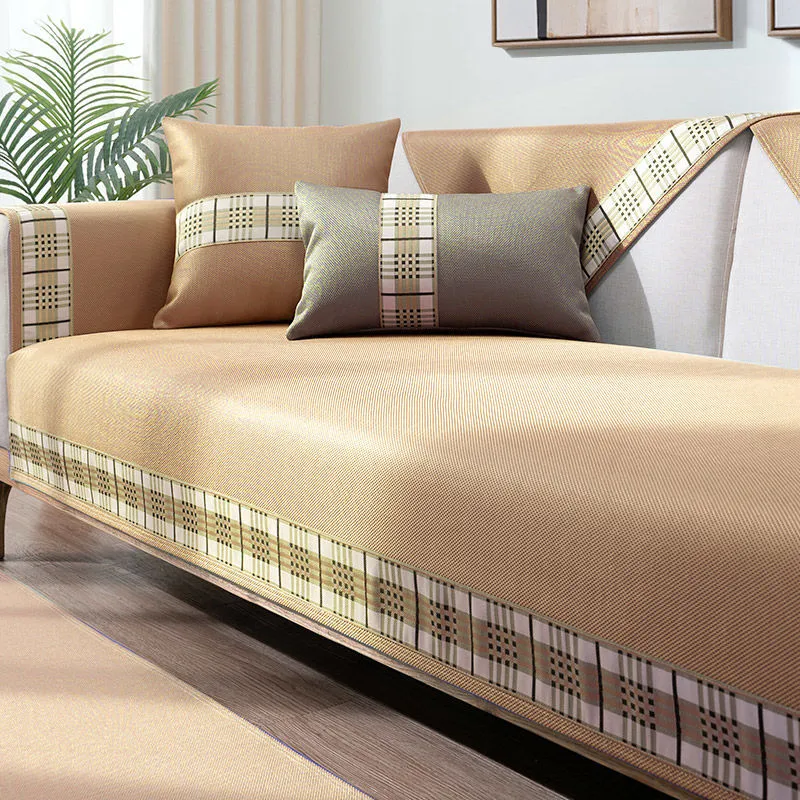 Summer sofa cushion summer season universal cushion rattan mat ice silk non-slip sofa cover
