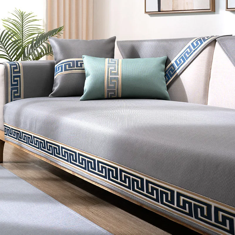 Summer sofa cushion summer season universal cushion rattan mat ice silk non-slip sofa cover