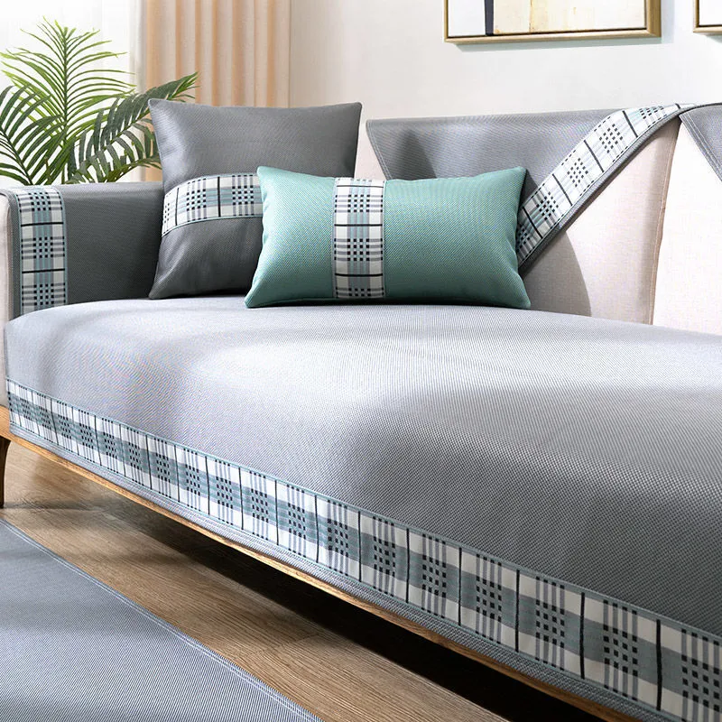 Summer sofa cushion summer season universal cushion rattan mat ice silk non-slip sofa cover