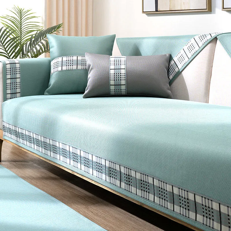 Summer sofa cushion summer season universal cushion rattan mat ice silk non-slip sofa cover