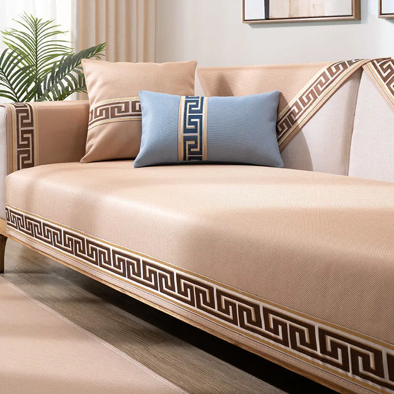 Summer sofa cushion summer season universal cushion rattan mat ice silk non-slip sofa cover