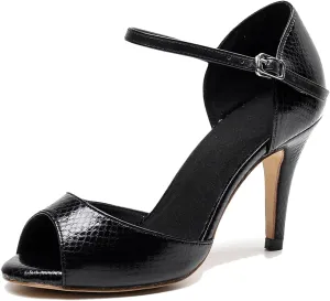 SWDZM Women's Latin Dance Shoes Open Toe Ballroom Salsa Tango Dance Practice Performance Shoes,Model YCL600