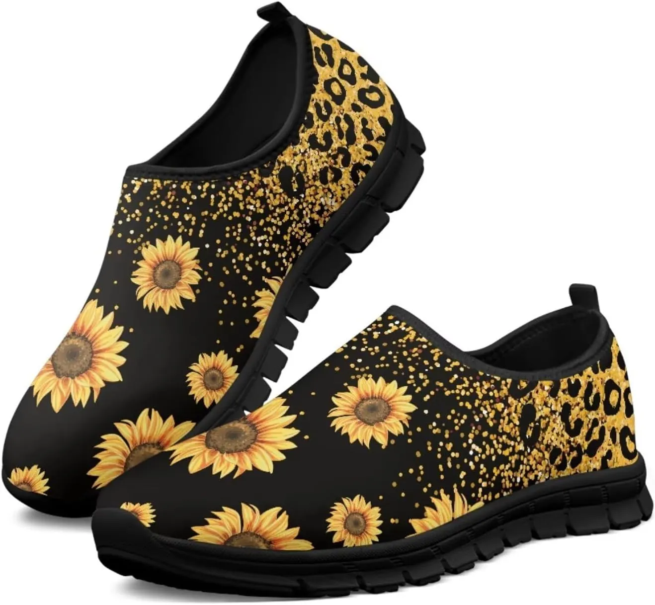 SYtrade Women's Art Travel Shoes Slip On Flats Casual Walking Sneaker Black Sole