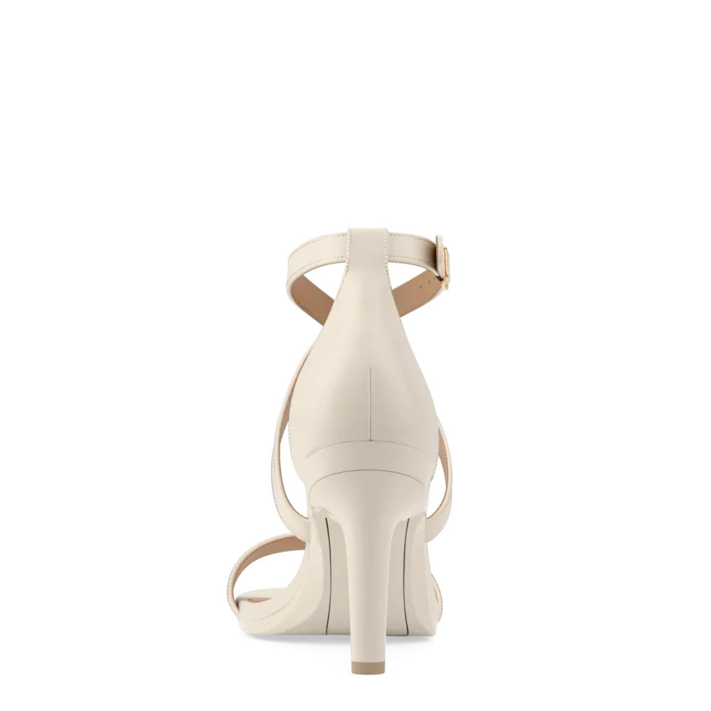 The Sandal - Ivory Leather 4 Stiletto