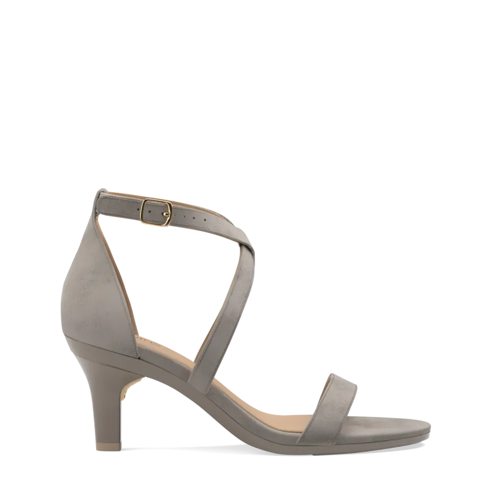 The Sandal - Storm Suede   Stiletto Heel Kit 3 Storm - FINAL SALE