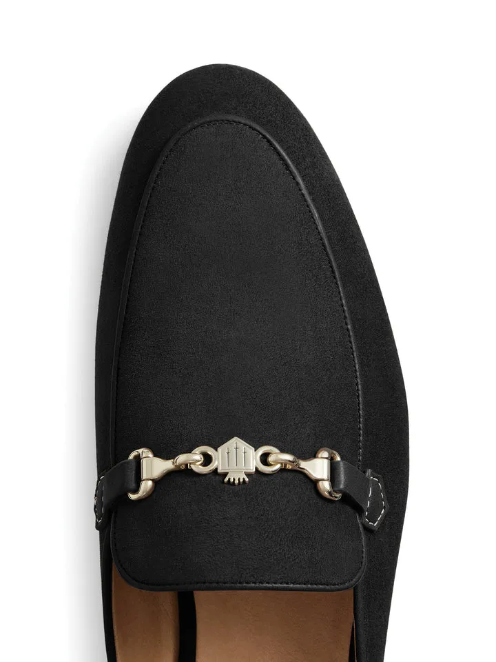 The Tuddenham Women's Mule - Black Suede