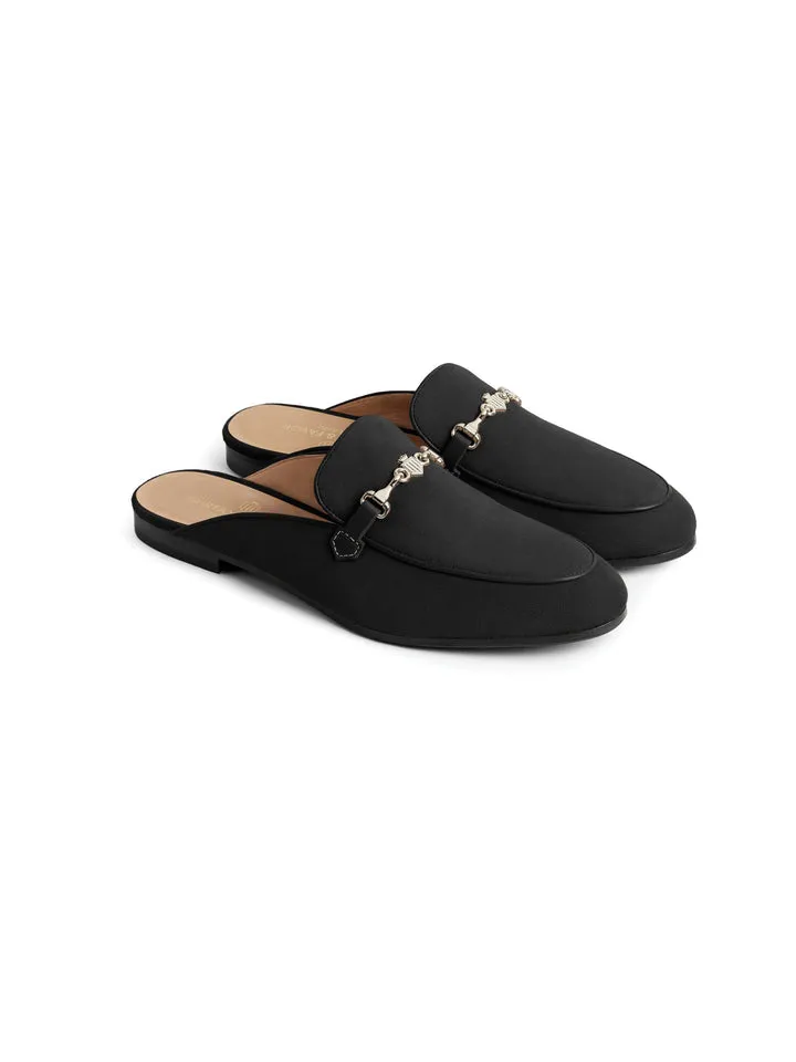 The Tuddenham Women's Mule - Black Suede