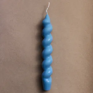Thick Spiral Candle - Blue