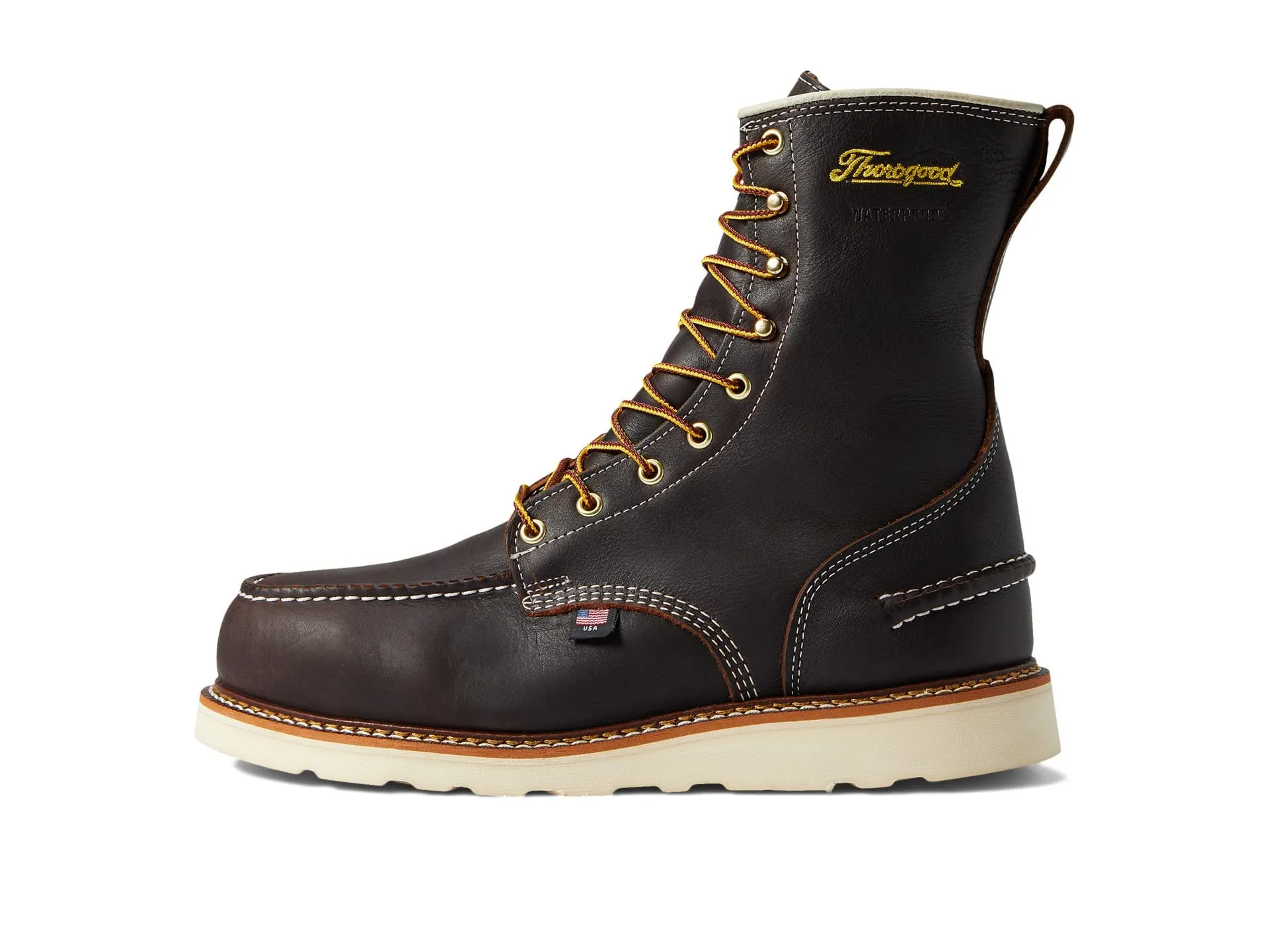 Thorogood Men's 8" 1957 Series Briar Pitstop Moc Waterproof Steel Safety Toe Work Boot