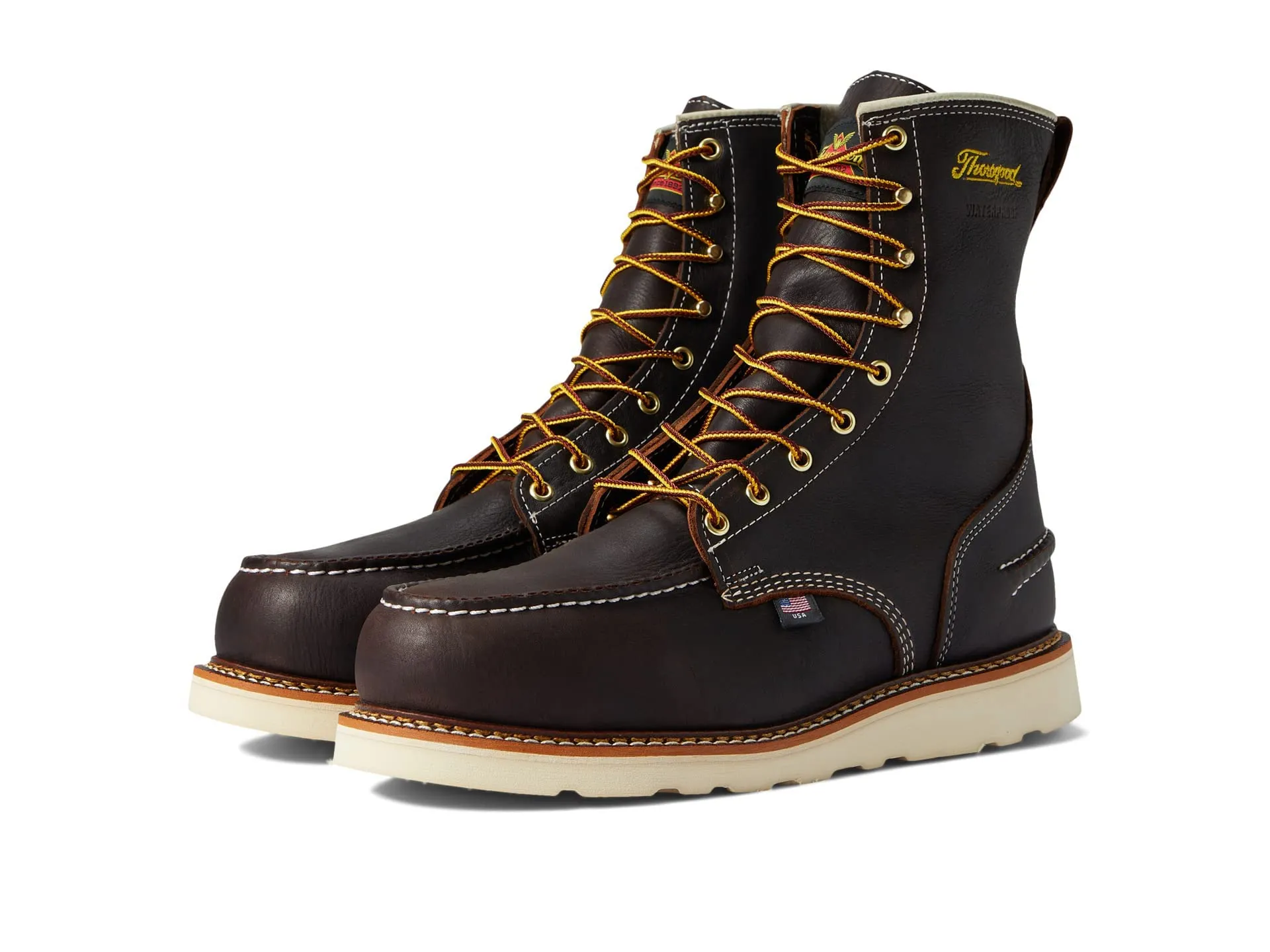 Thorogood Men's 8" 1957 Series Briar Pitstop Moc Waterproof Steel Safety Toe Work Boot