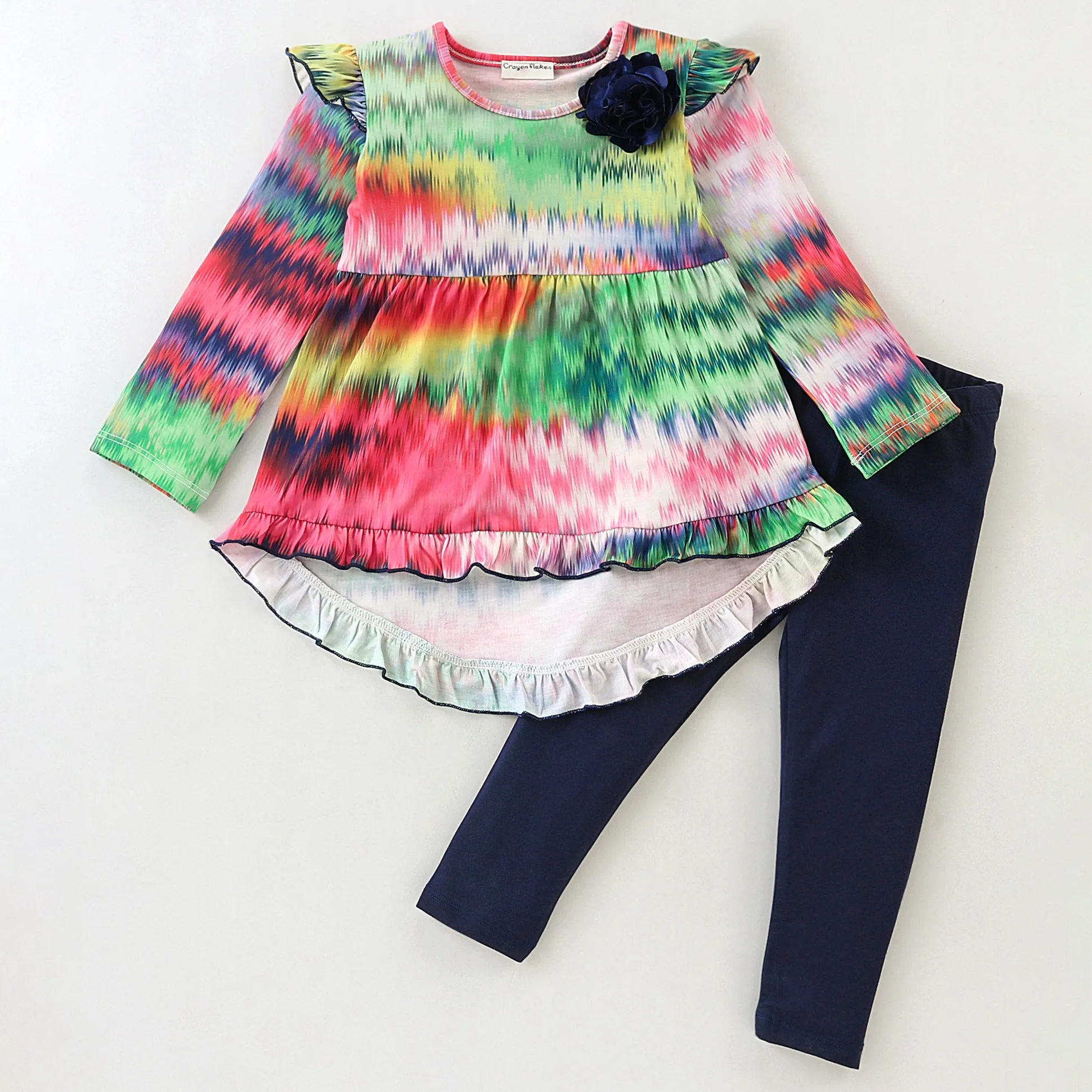 Tie Dye Printed Top Leggings Set