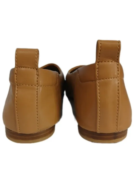 Time and True Brown Square Toe Flat Shoes, Size 9.5 Wide