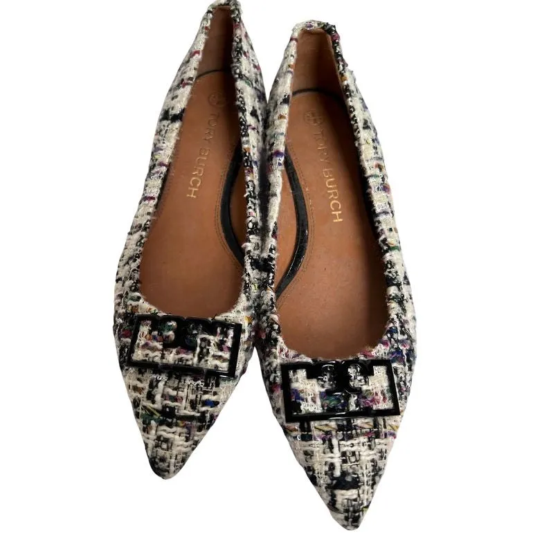 Tory Burch Gigi Tweed Ballerina Shoes
