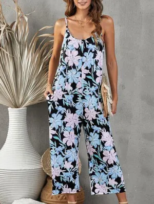 Tropic Essential Wide Leg Scoop Neck Sleeveless Jumpsuit
