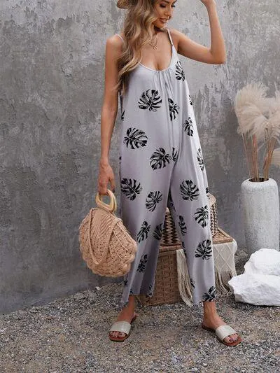 Tropic Essential Wide Leg Scoop Neck Sleeveless Jumpsuit