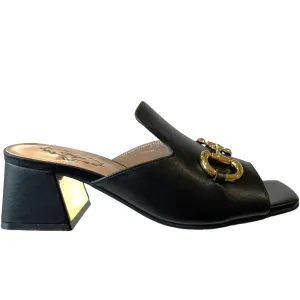 Vago Victoria Black Leather Slides