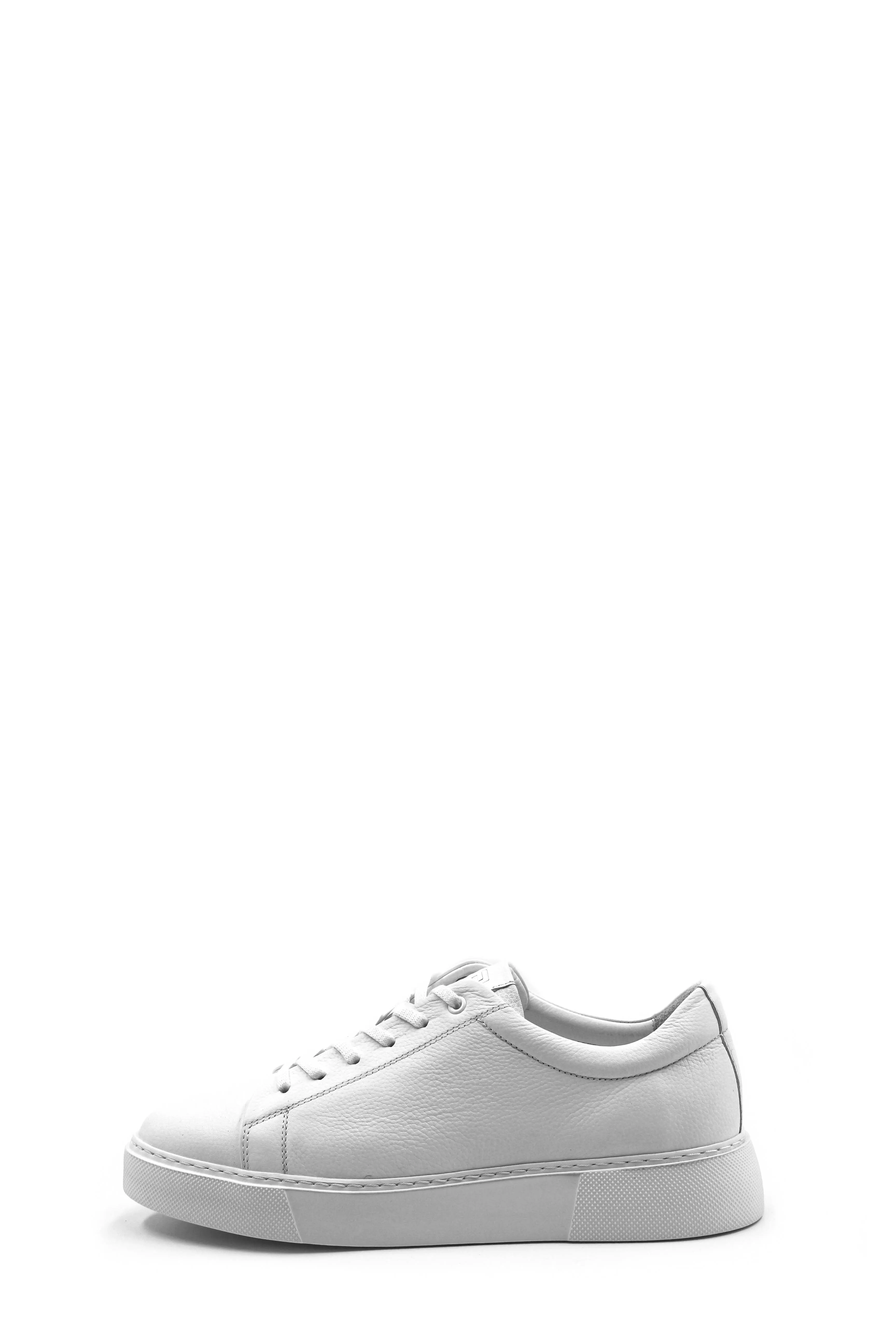 White Leather Low-Top Sneakers Wessi