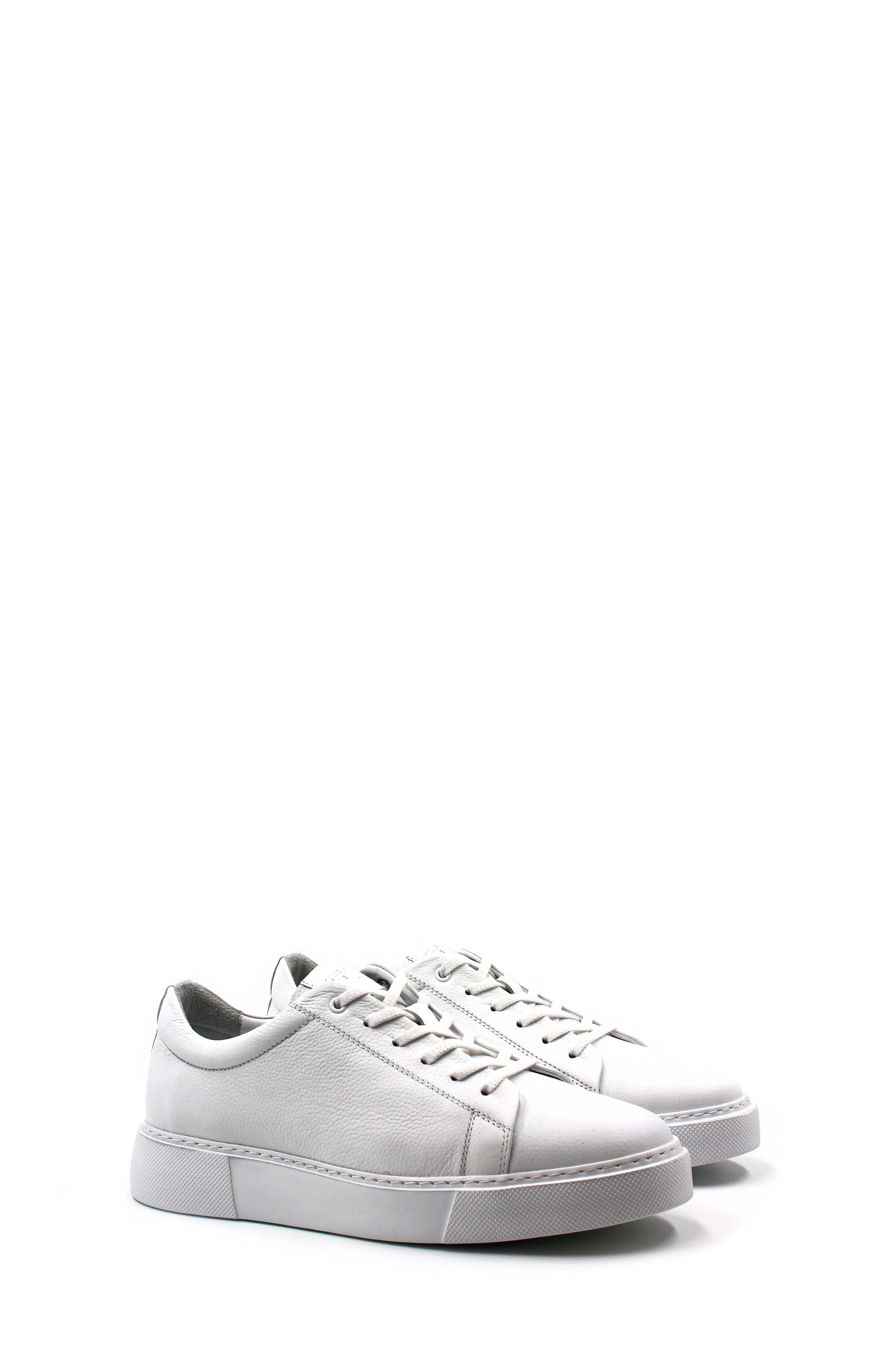 White Leather Low-Top Sneakers Wessi