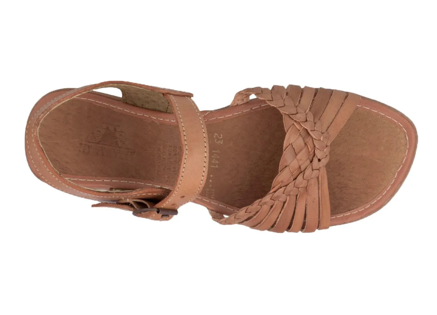 Womens Authentic Huaraches Real Leather Sandals Light Brown - #103