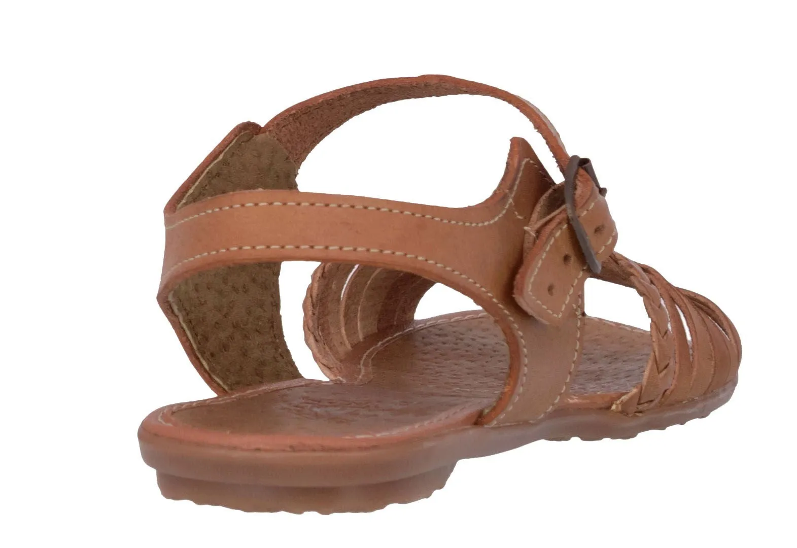 Womens Authentic Huaraches Real Leather Sandals Light Brown - #103
