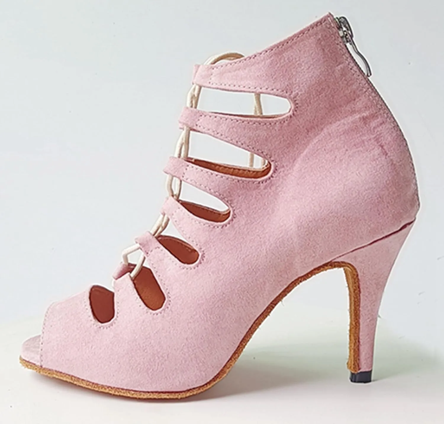 Womens Girls Salsa Dance Shoe Open Toe Ballroom Dancing Booties Evening Wedding Ankle Sandals X005B