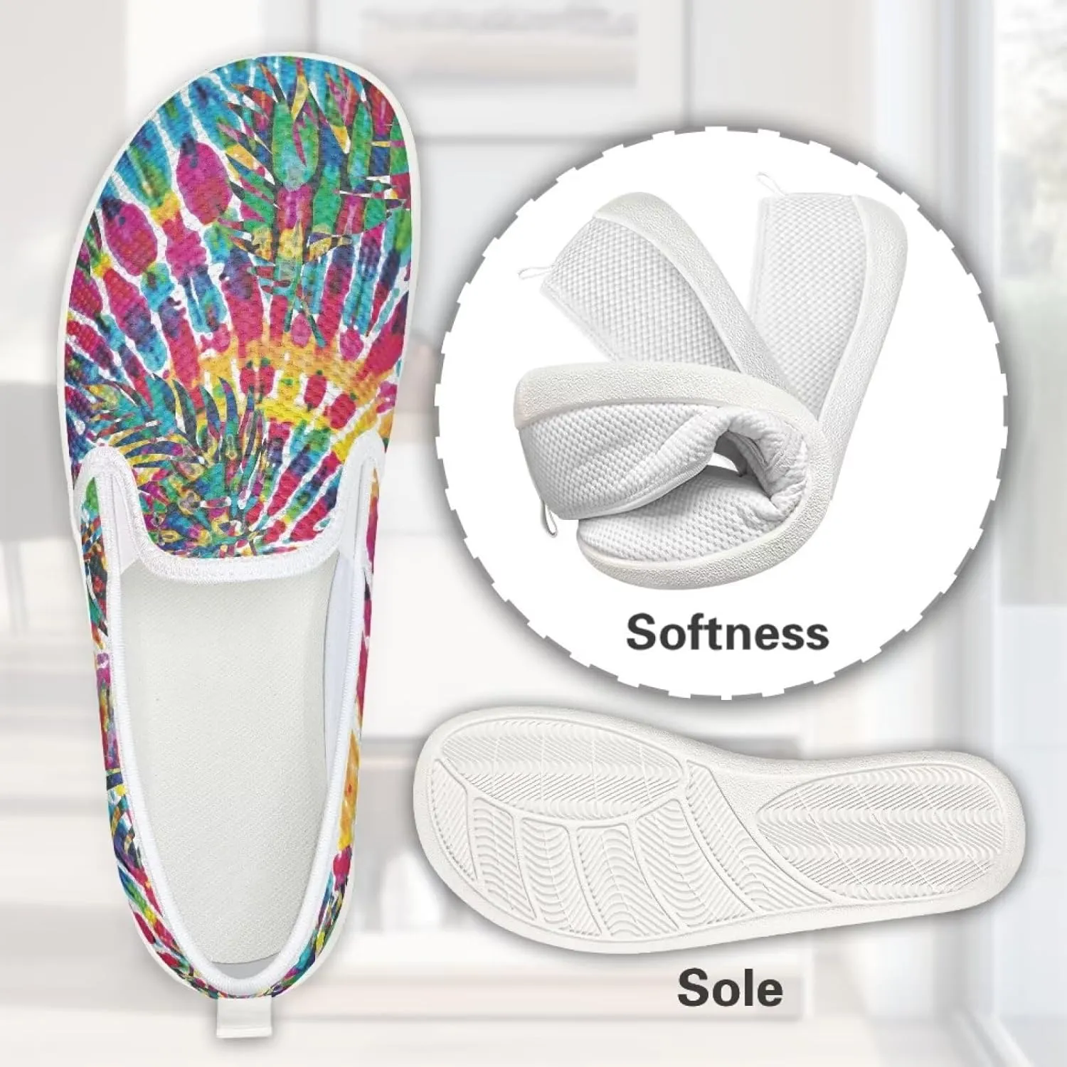 Women's Shoes Flats Casual Walking Shoes Women Slip On Sneakers Ladies Colorful Shoes