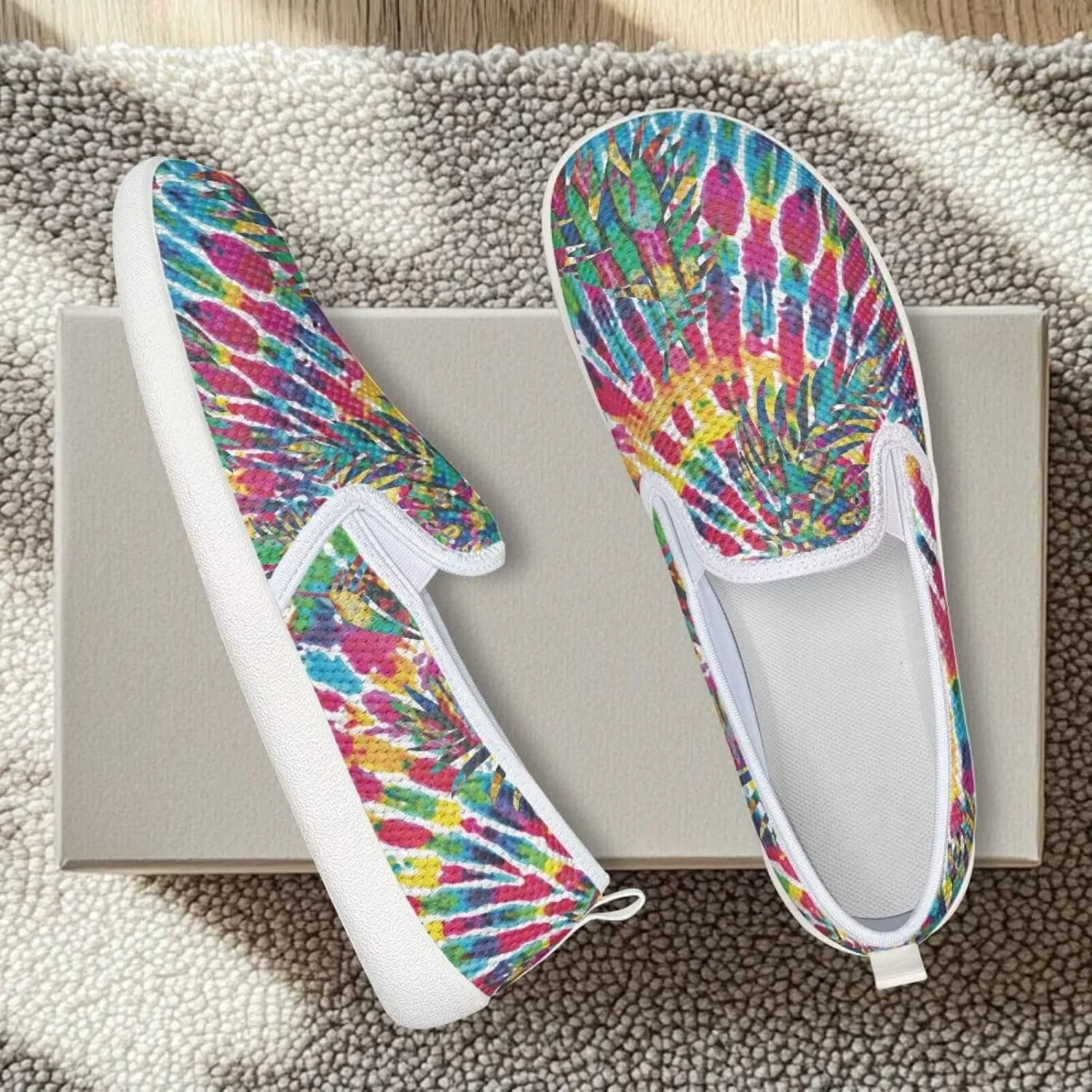 Women's Shoes Flats Casual Walking Shoes Women Slip On Sneakers Ladies Colorful Shoes